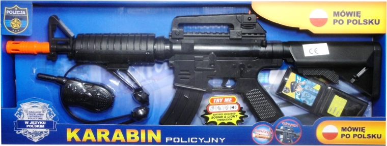 Policejní puška s polským hlasovým modulem