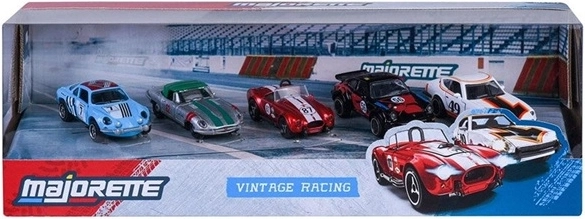 Majorette vintage racing – sada 5 závodních aut