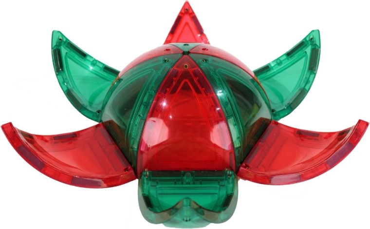Cleverclixx magnetická stavebnice Curved dome pack intense (47 ks)