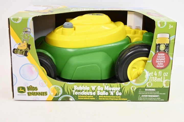 TOMY John Deere dětská sekačka na bubliny