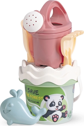 Pastelová recyklovaná sada na písek s konvičkou – malá