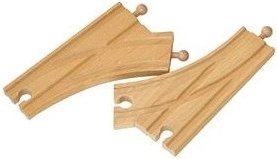 BABU dřevěná kolej Y 16 cm, 2 ks