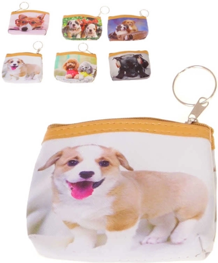 Dětská peněženka na zip s motivem pejska 12 × 9 cm - 1 kus