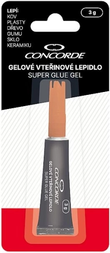 Gelové vteřinové lepidlo Concorde 3 g v blistru