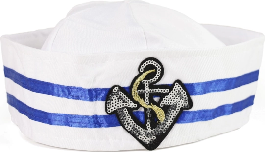 Dětská námořnická čepice bílá