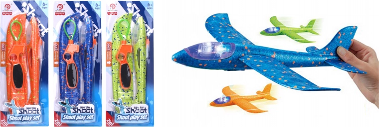 Vystřelovací letadlo se světelnými efekty 34 cm