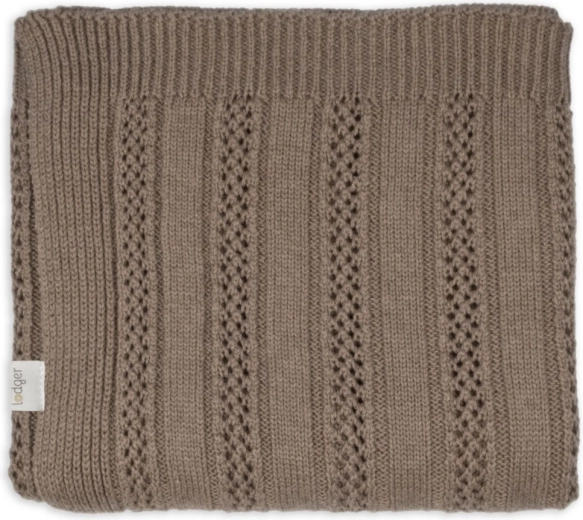 Lodger pletená deka pro novorozence merino tan buffalo
