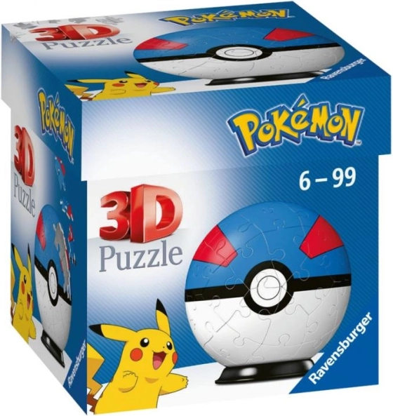 Ravensburger 3D puzzle Pokémon Great Ball – 54 dílků