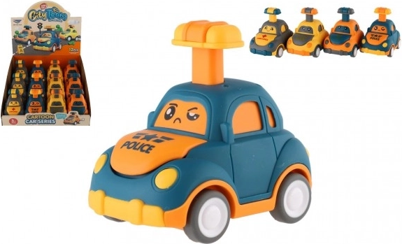 Plastové autíčko Zmáčkni a jeď 9 cm – setrvačník, 4 druhy