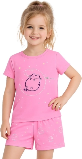 Dámské růžové bavlněné pyžamo Pusheen – Velikost: 116
