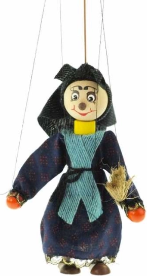 Dřevěná loutka čarodějnice