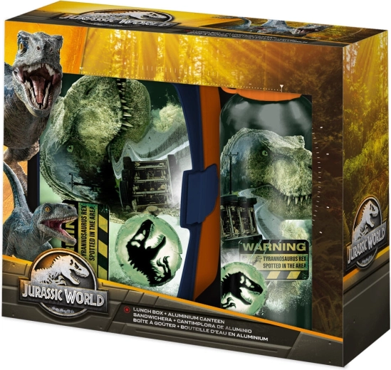 Jurassic World svačinový box a hliníková láhev