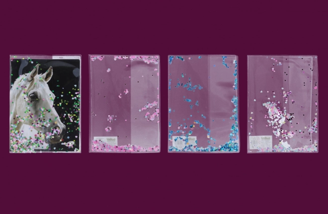 Obal na sešit A5 s třpytkami