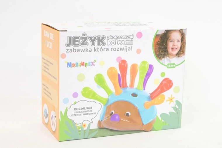 Vzdělávací ježek s bodlinami modrý
