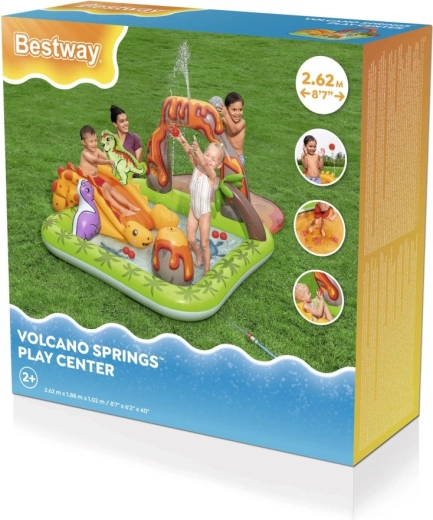 Nafukovací hrací centrum dinosauři se skluzavkou a vodním rozstřikovačem