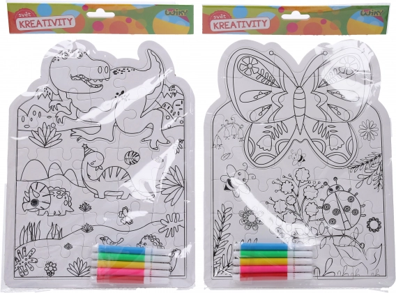 Kreativní set puzzle a fixy
