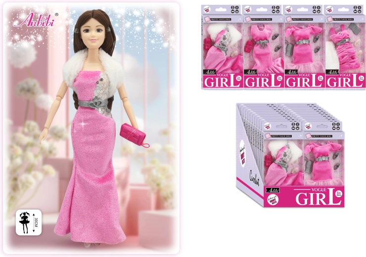 Večerní šaty pro panenky 30 cm – více variant