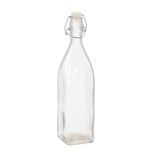 Skleněná láhev 950 ml se čtvercovým dnem a mechanickým uzávěrem