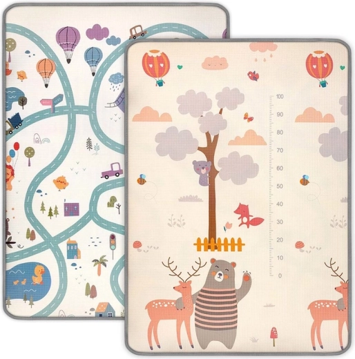 Oboustranná pěnová podložka MILLY MALLY Kinder Animals 178 × 120 cm