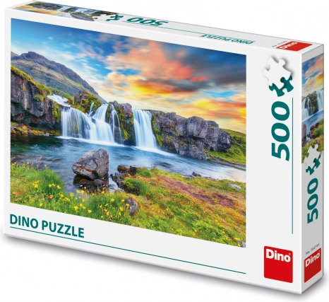 Puzzle DINO Islandský vodopád 500 dílků