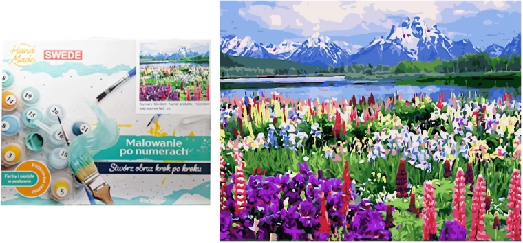 Malování podle čísel Nad horským jezerem