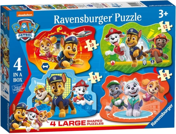 Ravensburger puzzle Tlapková patrola 4 v 1 (10–16 dílků)