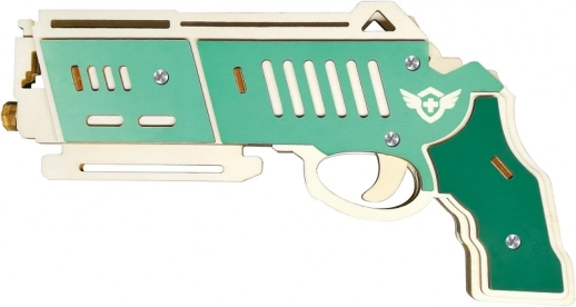 Woodcraft dřevěné 3D puzzle zbraň na gumičky Falcon