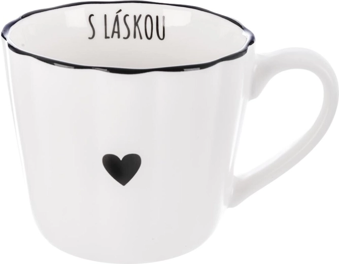 Porcelánový hrnek Srdce „S láskou“ 0,4 l