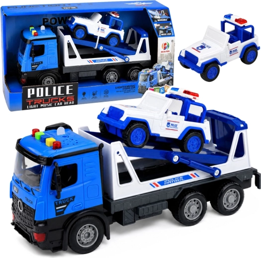 Policejní odtahovka s policejním autem – světla a zvuky