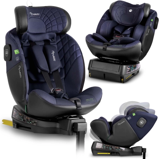 Dětská autosedačka Nukido Aero Line 40–150 cm i-Size, otočná, ISOFIX