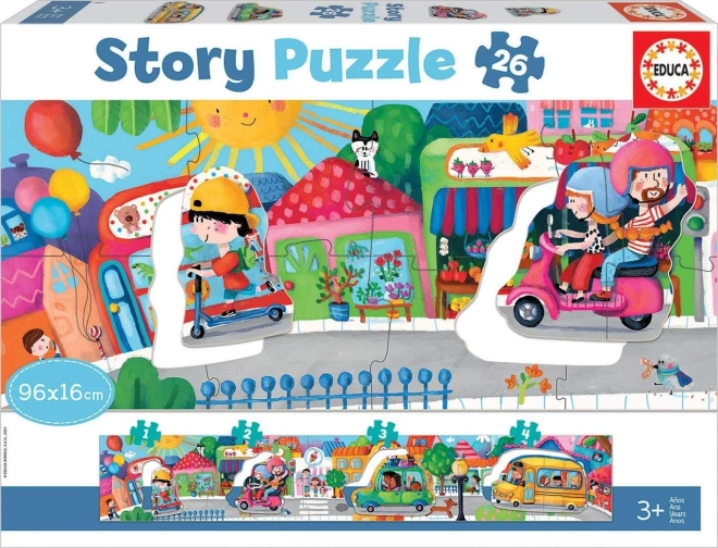 Story puzzle doprava ve městě 26 dílků EDUCA