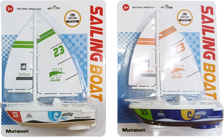 Dřevěná plachetnice 21 cm – dekorace a hračka ve 2 designech