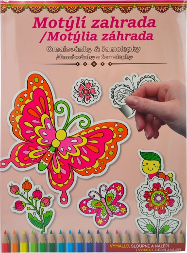 Omalovánky a samolepky Motýlí zahrada