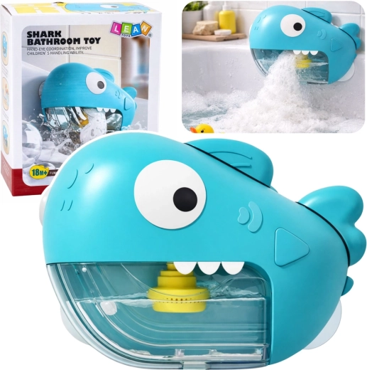 Koupací hračka rekin – výrobník pěny, modrá