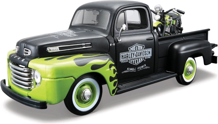 Maisto Harley-Davidson custom 1948 Ford F-1 pickup s motocyklem 1948 FL Panhead 1:24