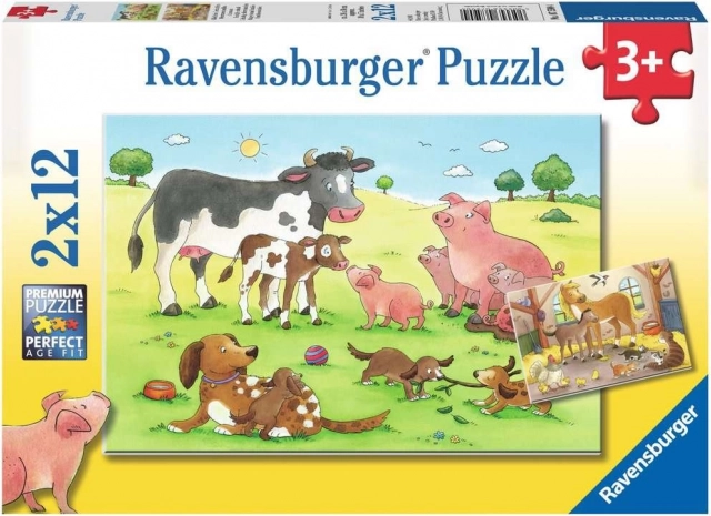 Ravensburger puzzle Zvířecí farma 2×12 dílků