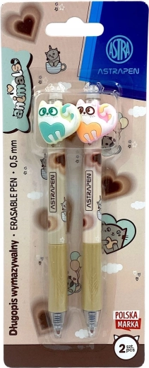 Astra gumovací pera Kočička, sada 2 ks