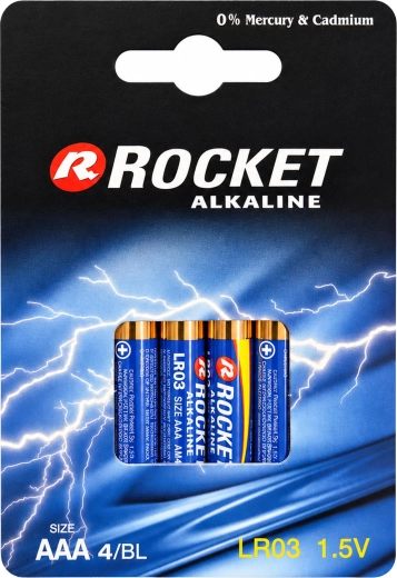 Alkalické baterie Rocket AAA 1,5 V (10× balení po 4 ks)