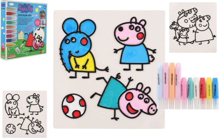 Kreativní sada okenních samolepek Peppa Pig