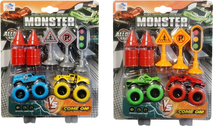 Auto s doplňky – terénní vůz a dopravní značení