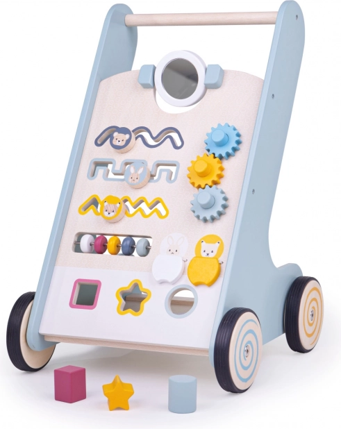 Dřevěné aktivní chodítko Bigjigs Baby Lesní zvířátka