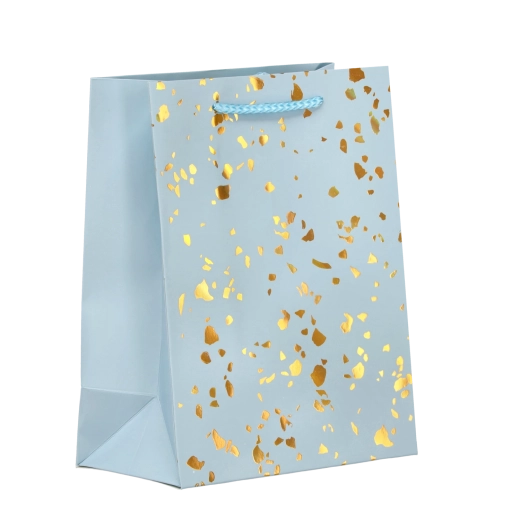 Dárková taška se zlatými puntíky, 23 × 18 × 10,5 cm