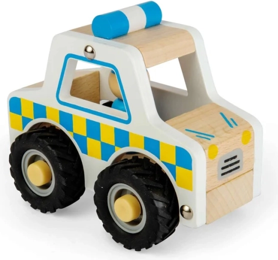 Bigjigs Toys dřevěné mini policejní auto
