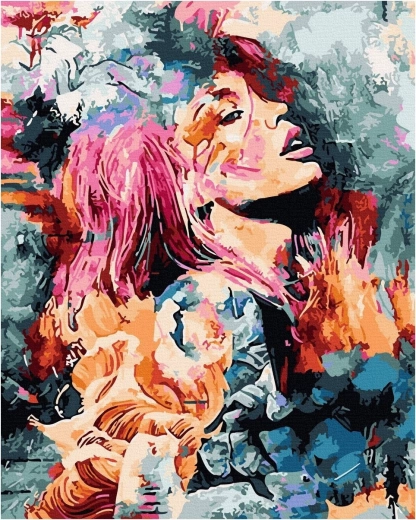 Diamantové malování Barevný portrét 30 × 40 cm NORIMPEX