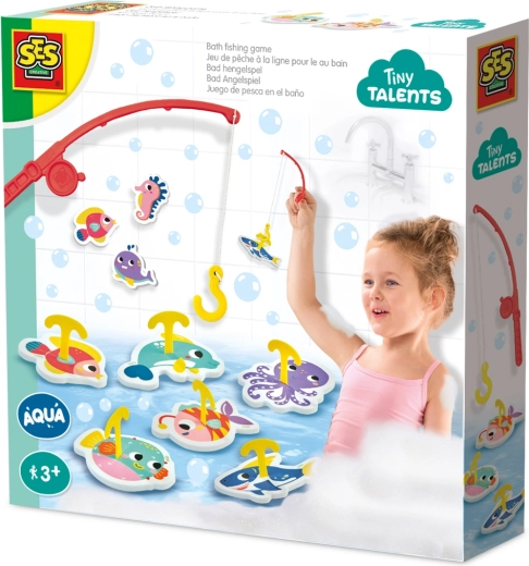 Rybaření do vany Tiny Talents – pěnové vodolepky s prutem