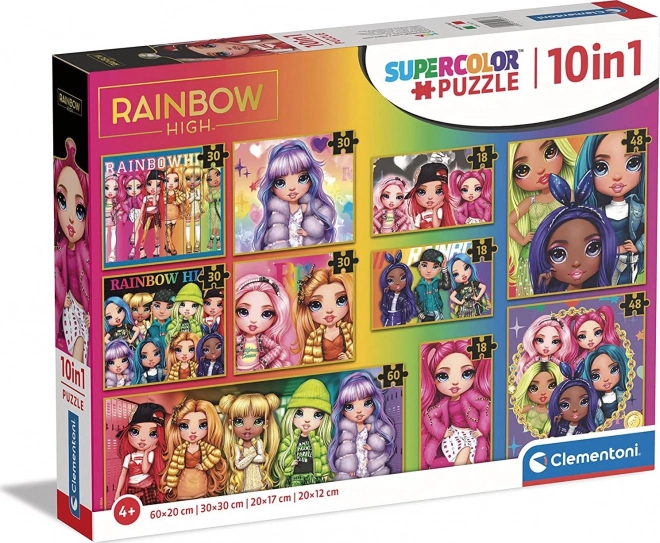 Clementoni puzzle Rainbow High 10 v 1
