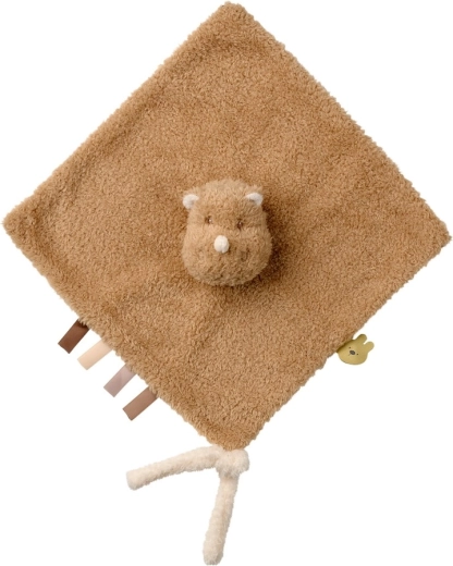 Nattou mazlící dečka Teddy nosorožec 28 × 28 cm