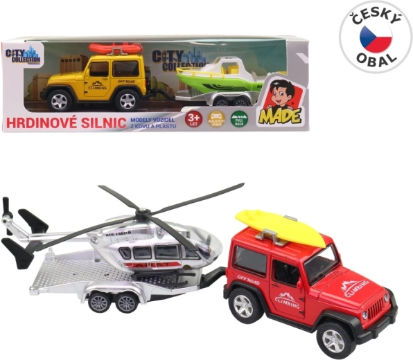 Auto s přívěsem 21 cm