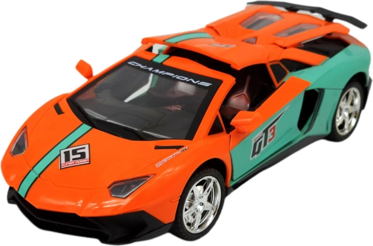 Závodní sportovní auto na dálkové ovládání s LED světly - 1 kus