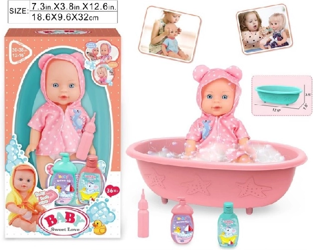 Panenka miminko Baby Sweet Love s vaničkou